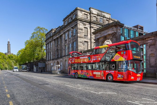 City Sightseeing Edinburgh Hop-On Hop-Off Bus Tour + Kids Go Free - The Mound and St Andrew Square show two sides of the city