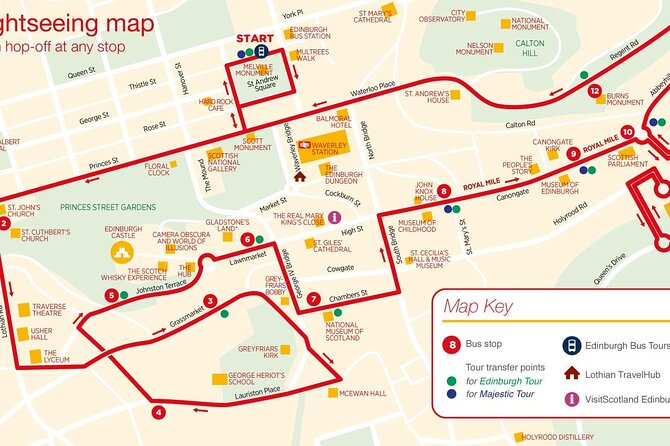 City Sightseeing Edinburgh Hop-On Hop-Off Bus Tour + Kids Go Free - Abbeyhill Crescent and Regent Road