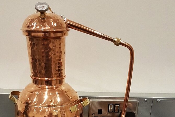 Distill a bottle of Gin on mini copper stills - The mini copper still is the star of the afternoon