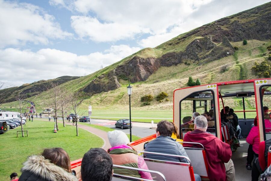 Edinburgh: Hop-On Hop-Off Bus Pass with 3 City Tours - The red City Sightseeing route, from Grassmarket to Holyrood