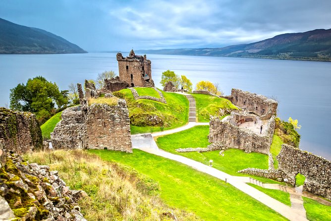Urquhart Castle on the shore of Loch Ness