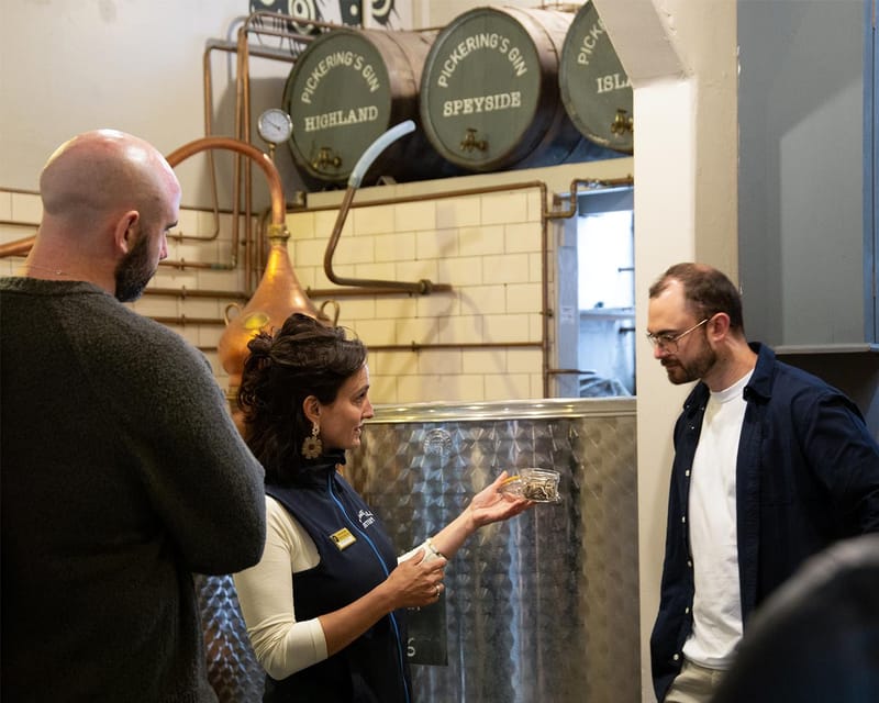 Edinburgh: Pickering's Gin Jolly Tour (Distillery & Tasting) - Seeing Gertrude and Emily at Work