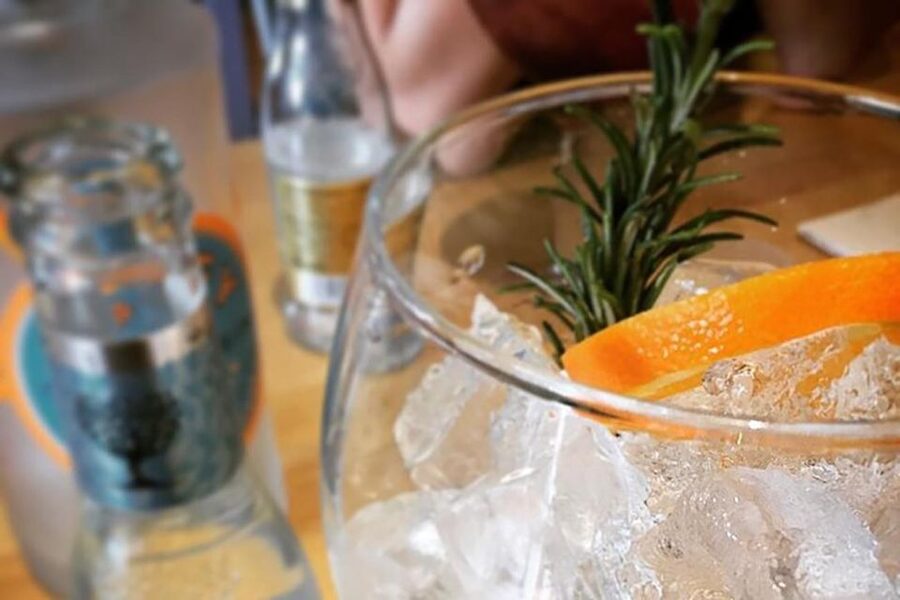 Haggis paired with whisky & gins in 56 North distillery! - Haggis, Neeps, Tatties, and Pepper Sauce